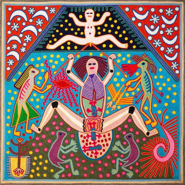 Huichol Yarn Painting Print • L - 167 - Huichol Arts