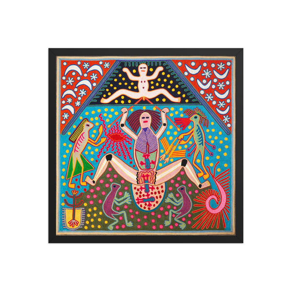 Huichol Yarn Painting Print • L - 167 - Huichol Arts