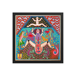 Huichol Yarn Painting Print • L - 167 - Huichol Arts