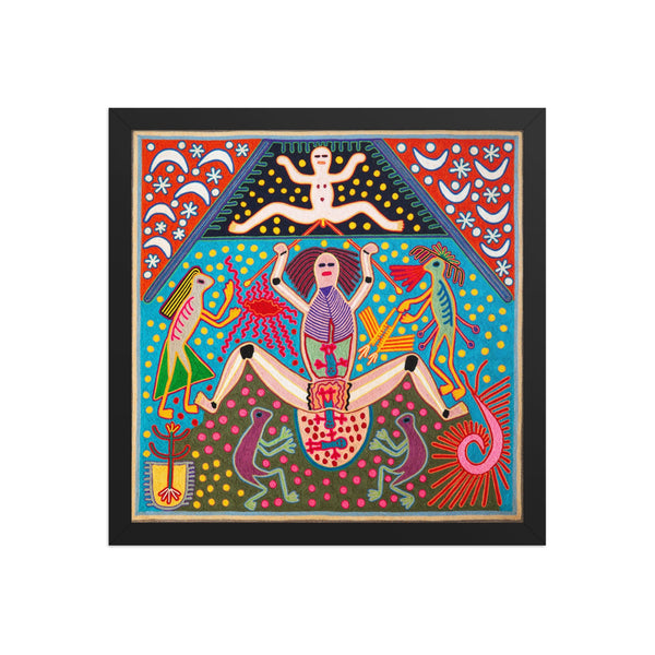 Huichol Yarn Painting Print • L - 167 - Huichol Arts