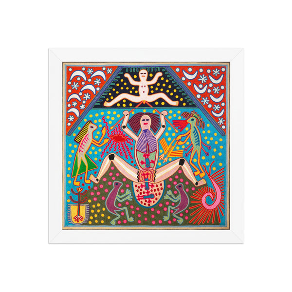 Huichol Yarn Painting Print • L - 167 - Huichol Arts