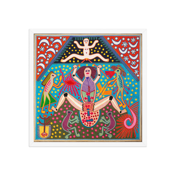 Huichol Yarn Painting Print • L - 167 - Huichol Arts