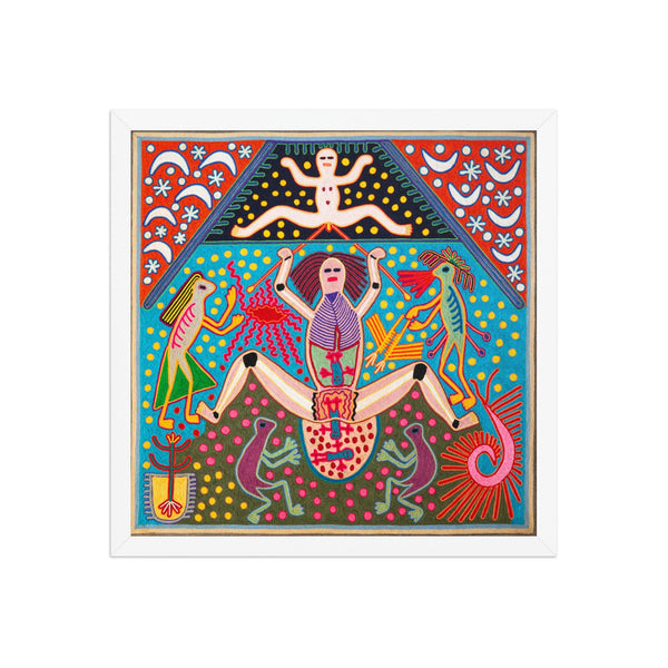 Huichol Yarn Painting Print • L - 167 - Huichol Arts