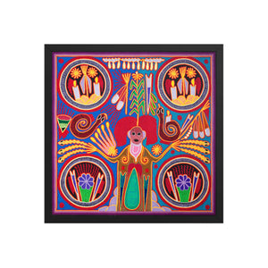 Huichol Yarn Painting Print • L - 168 - Huichol Arts