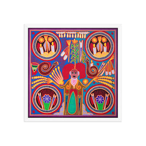 Huichol Yarn Painting Print • L - 168 - Huichol Arts