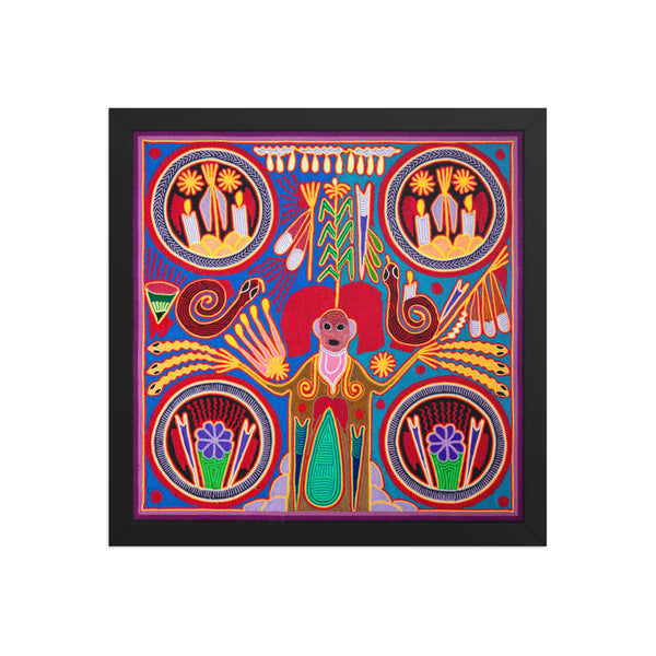 Huichol Yarn Painting Print • L - 168 - Huichol Arts