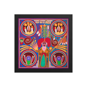 Huichol Yarn Painting Print • L - 168 - Huichol Arts