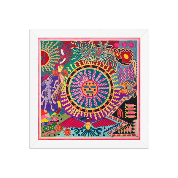 Huichol Yarn Painting Print • L - 169 - Huichol Arts