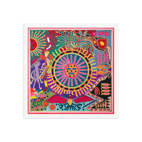 Huichol Yarn Painting Print • L - 169 - Huichol Arts