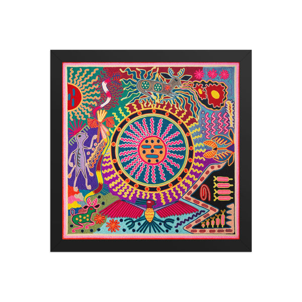 Huichol Yarn Painting Print • L - 169 - Huichol Arts