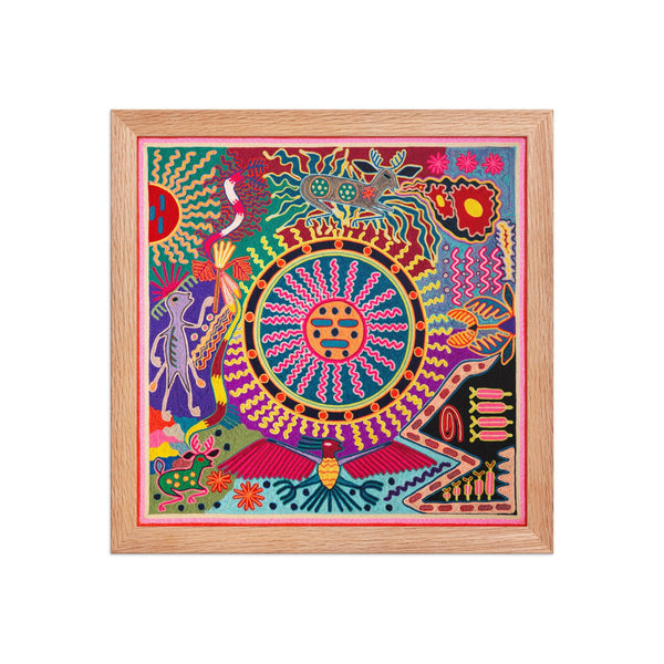 Huichol Yarn Painting Print • L - 169 - Huichol Arts