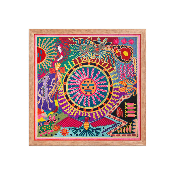 Huichol Yarn Painting Print • L - 169 - Huichol Arts