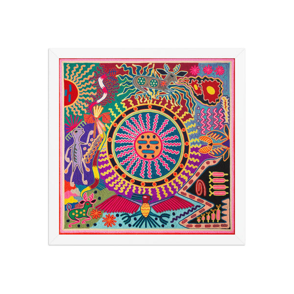 Huichol Yarn Painting Print • L - 169 - Huichol Arts
