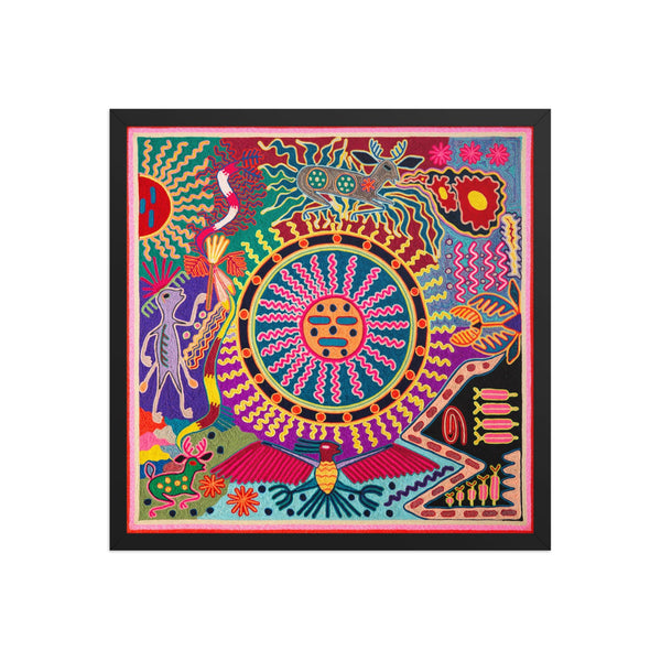 Huichol Yarn Painting Print • L - 169 - Huichol Arts
