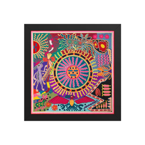 Huichol Yarn Painting Print • L - 169 - Huichol Arts