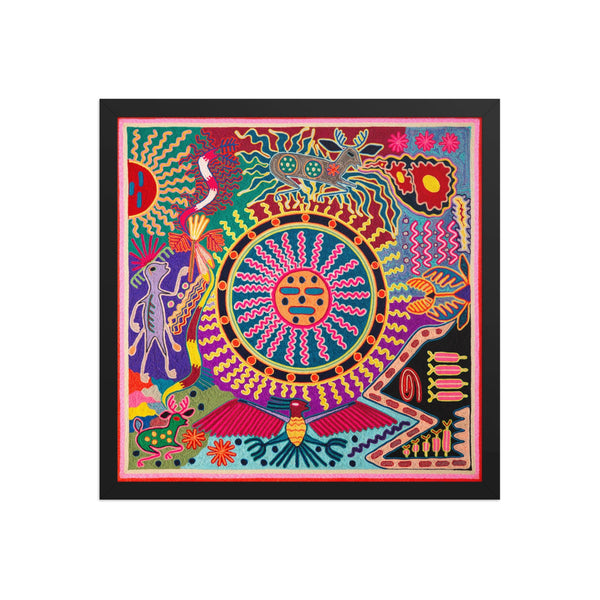 Huichol Yarn Painting Print • L - 169 - Huichol Arts