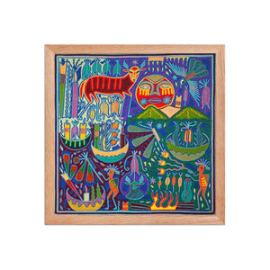 Huichol Yarn Painting Print • L - 170 - Huichol Arts