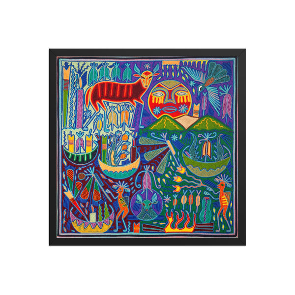 Huichol Yarn Painting Print • L - 170 - Huichol Arts
