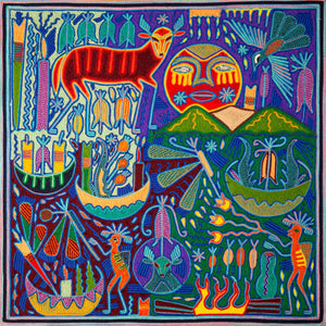 Huichol Yarn Painting Print • L - 170 - Huichol Arts