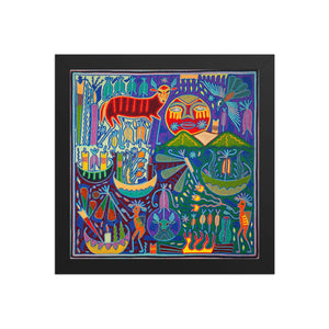 Huichol Yarn Painting Print • L - 170 - Huichol Arts