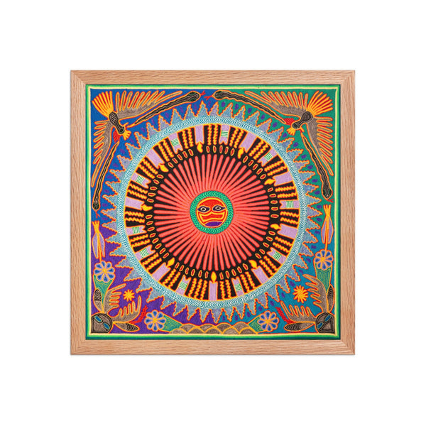 Huichol Yarn Painting Print • L - 171 - Huichol Arts