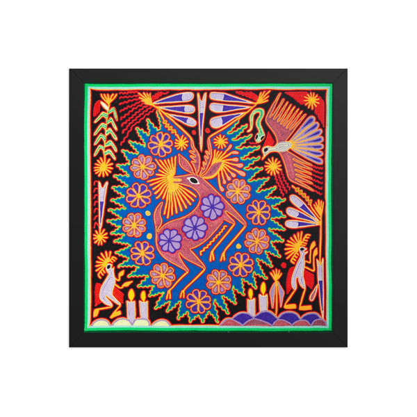 Huichol Yarn Painting Print • L - 172 - Huichol Arts