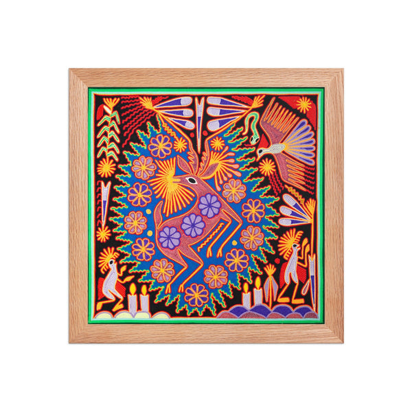 Huichol Yarn Painting Print • L - 172 - Huichol Arts