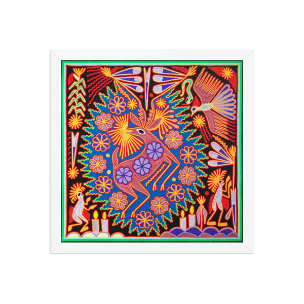 Huichol Yarn Painting Print • L - 172 - Huichol Arts