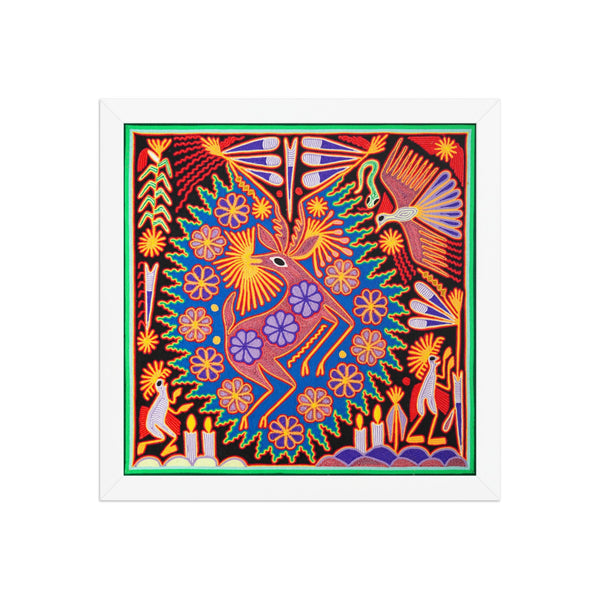 Huichol Yarn Painting Print • L - 172 - Huichol Arts
