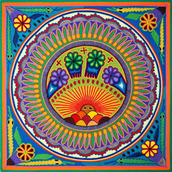 Huichol Yarn Painting Print • L - 174 - Huichol Arts