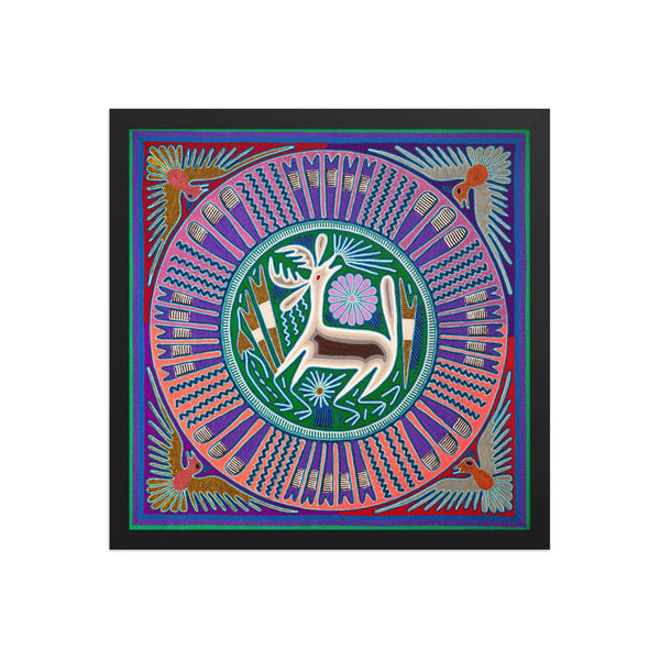 Huichol Yarn Painting Print • L - 176 - Huichol Arts