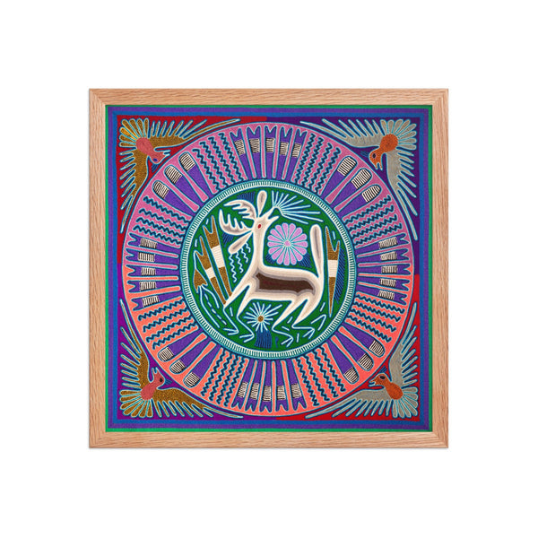 Huichol Yarn Painting Print • L - 176 - Huichol Arts