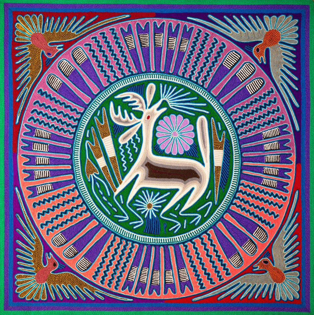 Huichol Yarn Painting Print • L - 176 - Huichol Arts
