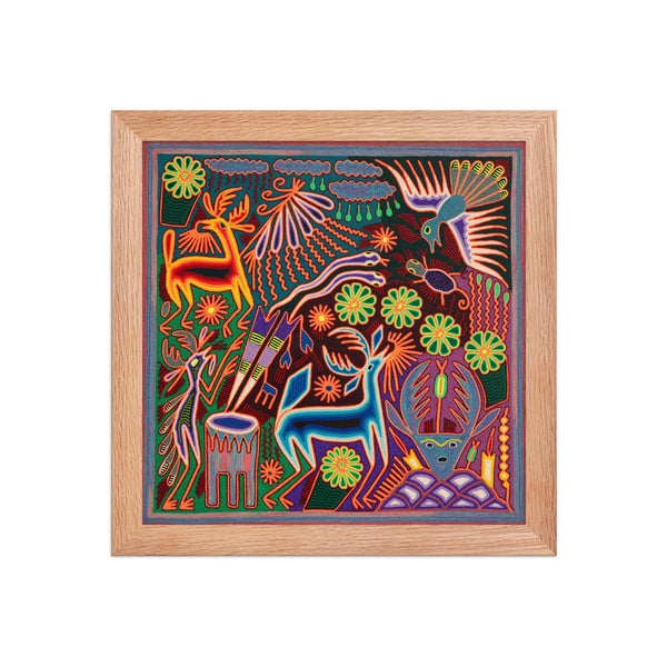 Huichol Yarn Painting Print • L - 178 - Huichol Arts