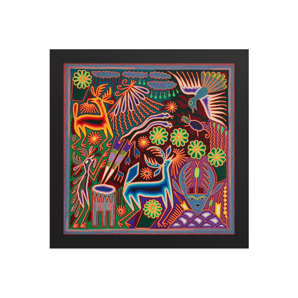 Huichol Yarn Painting Print • L - 178 - Huichol Arts