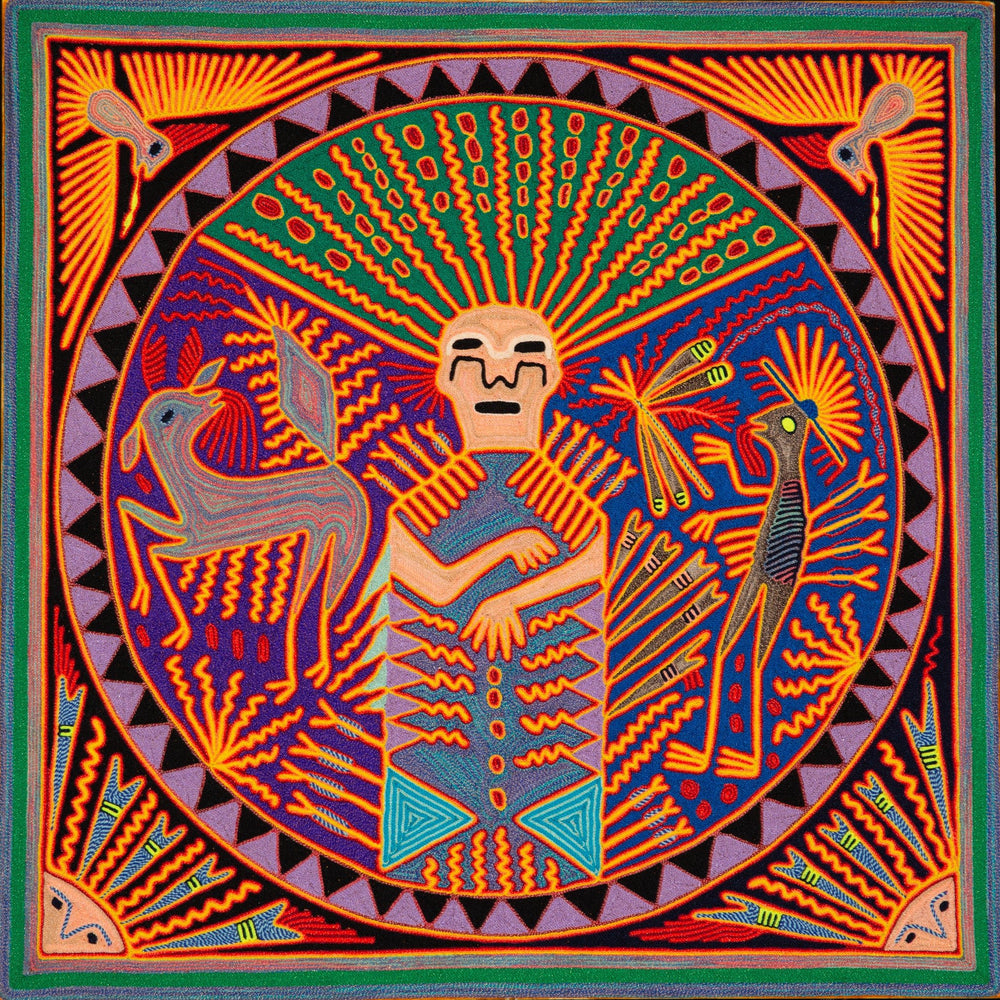 Huichol Yarn Painting Print • L - 179 - Huichol Arts