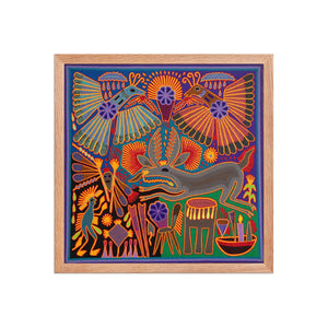 Huichol Yarn Painting Print • L - 181 - Huichol Arts