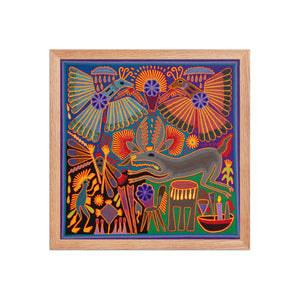 Huichol Yarn Painting Print • L - 181 - Huichol Arts