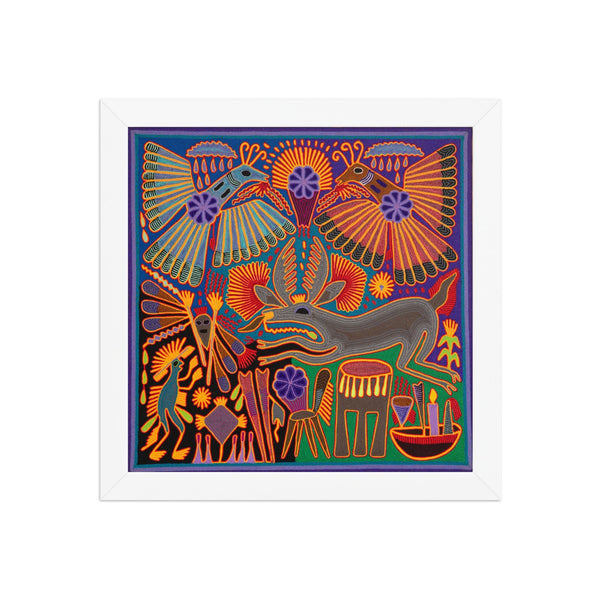 Huichol Yarn Painting Print • L - 181 - Huichol Arts