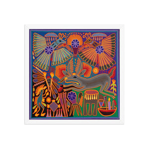 Huichol Yarn Painting Print • L - 181 - Huichol Arts