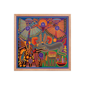 Huichol Yarn Painting Print • L - 181 - Huichol Arts