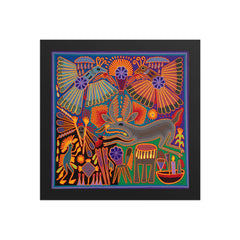 Huichol Yarn Painting Print • L - 181 - Huichol Arts