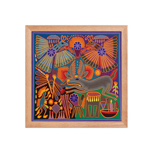 Huichol Yarn Painting Print • L - 181 - Huichol Arts