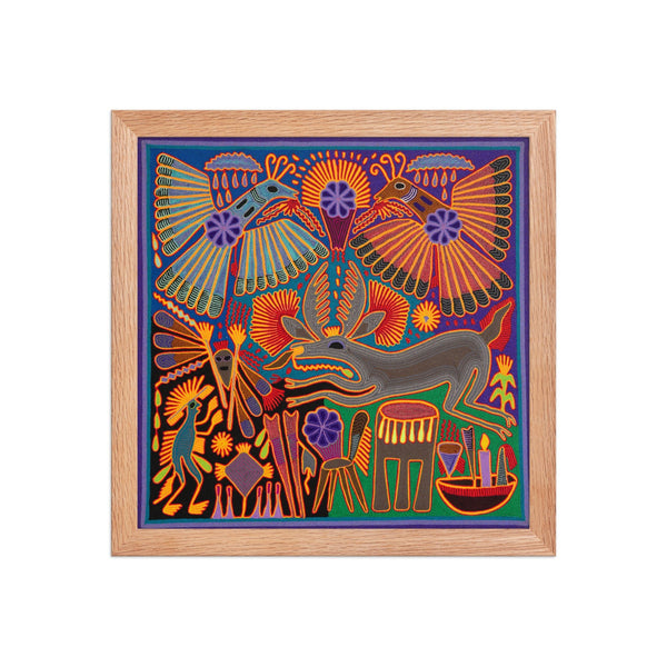 Huichol Yarn Painting Print • L - 181 - Huichol Arts