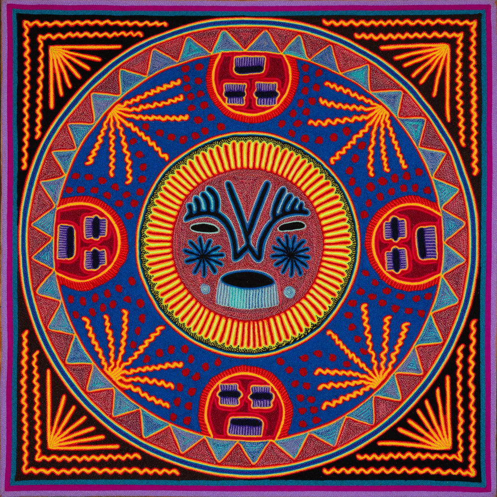 Huichol Yarn Painting Print • L - 182 - Huichol Arts