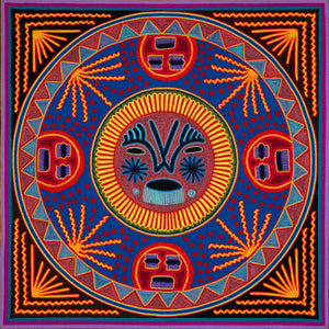 Huichol Yarn Painting Print • L - 182 - Huichol Arts
