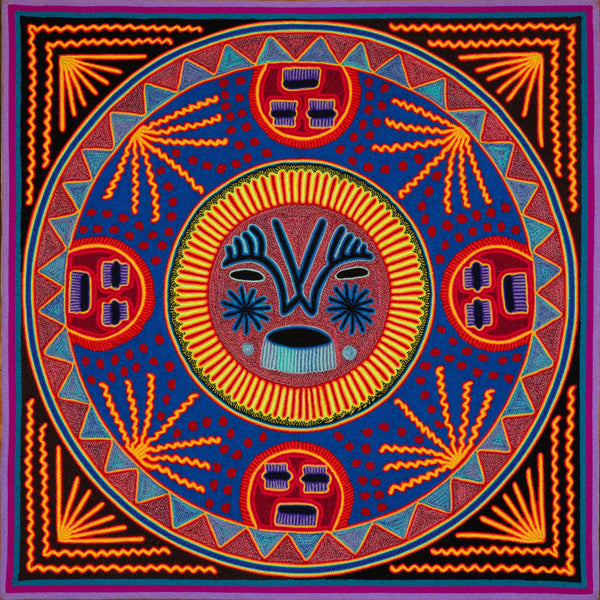 Huichol Yarn Painting Print • L - 182 - Huichol Arts