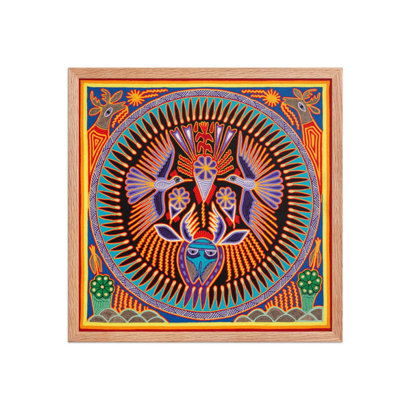 Huichol Yarn Painting Print • L - 183 - Huichol Arts