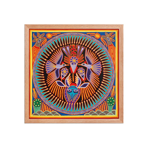 Huichol Yarn Painting Print • L - 183 - Huichol Arts