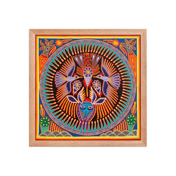 Huichol Yarn Painting Print • L - 183 - Huichol Arts